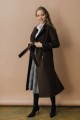 Удлиненное пальто с накладными карманами AS55/коричневый1